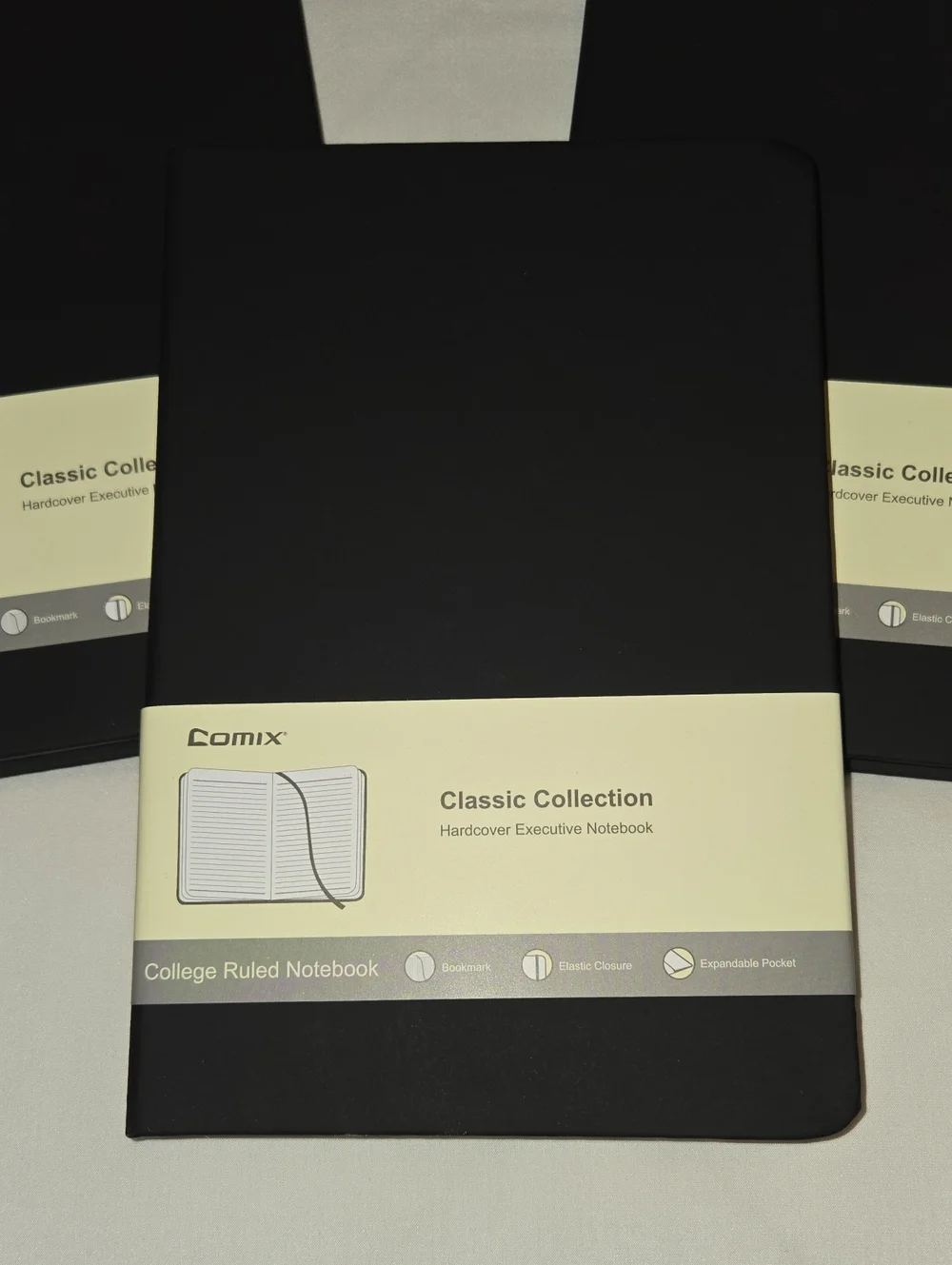 3 Comix Hardcover Executive Notebook Black 240 Pages 5.4' x 8.3